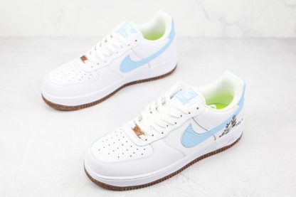 Nike Air Force 1 Indigo Aqua Blue overall