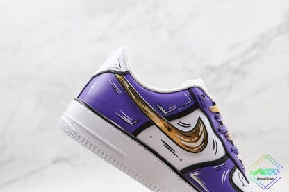 Nike Air Force 1 Low Purple Gold lateral side