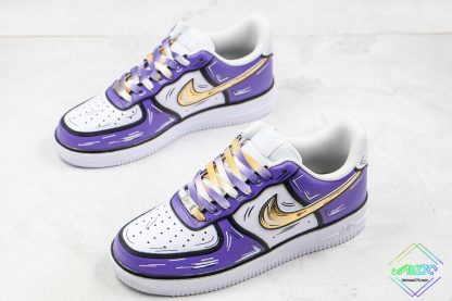 Nike Air Force 1 Low Purple Gold overall