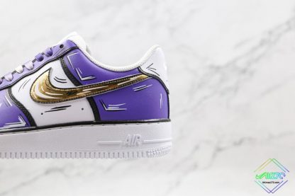 Nike Air Force 1 Low Purple Gold shoes