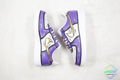 Nike Air Force 1 Low Purple Gold swoosh