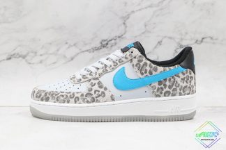 Nike Air Force 1 Low Suede Leopard Print blue