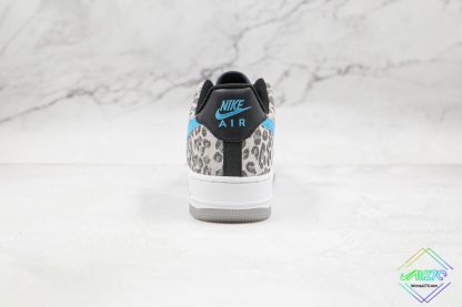 Nike Air Force 1 Low Suede Leopard Print heel