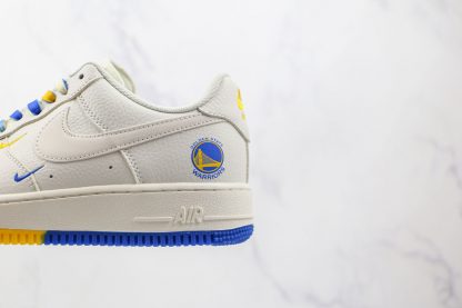 Nike Air Force 1 Low Warriors Blue Yellow logo