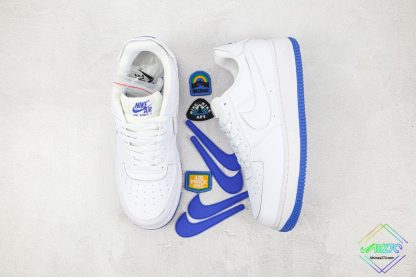 Nike Air Force 1 Sapphire Blue Interchangeable Swooshes tongue