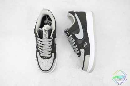 Nike Air Force 1 Shadow Black Shadow Grey tongue