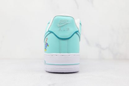 Nike Air Force 1 White Teal back heel