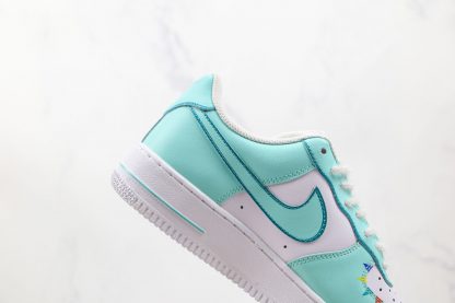 Nike Air Force 1 White Teal lateral side
