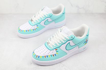 Nike Air Force 1 White Teal overall