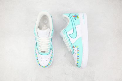 Nike Air Force 1 White Teal tongue