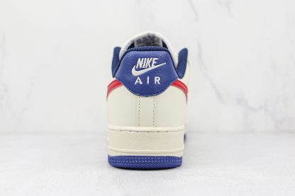 Nike Air Force One 1 White Blue Red heel
