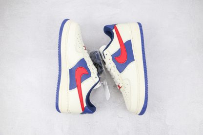 Nike Air Force One 1 White Blue Red swoosh