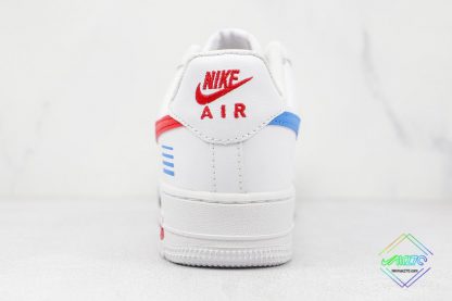 Air Force 1 Low White Red Blue Black heel