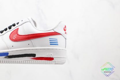 Air Force 1 Low White Red Blue Black medial side