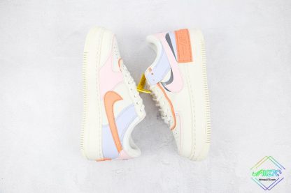 Air Force 1 Shadow Pink Glaze Orange Chalk tongue