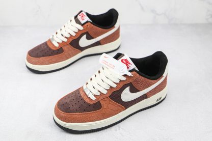 NK Air Force 1 Low Red Bark coffee