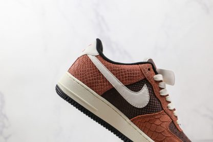 NK Air Force 1 Low Red Bark lateral side