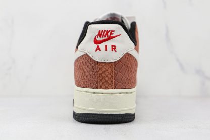NK Air Force 1 Low Red Bark red back heel