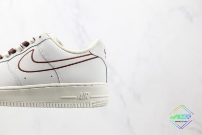 NK Air Force 1 White Burgundy Outline for sale