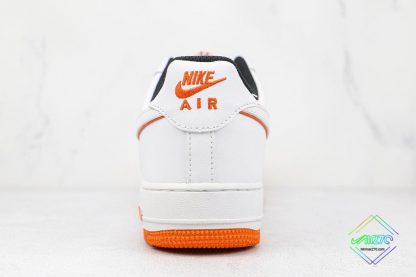 Nike Air Force 1 Low White Orange heel