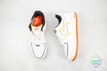 Nike Air Force 1 Low White Orange tongue