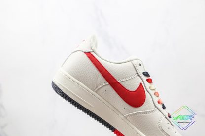 Nike Air Force Chicago Bulls White Black red lateral