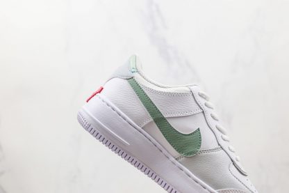 Shadow AF-1 Low pink green lateral side