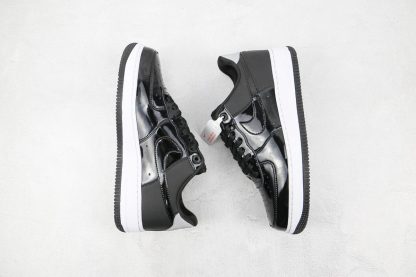 Air Force 1 07 SE Premium Black Silver panling