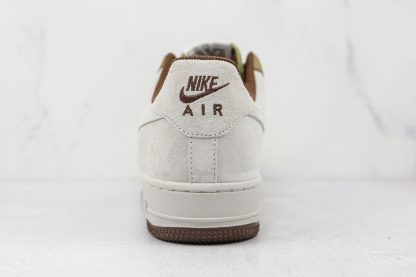 Air Force 1 07 Wheat Coffee Suede heel