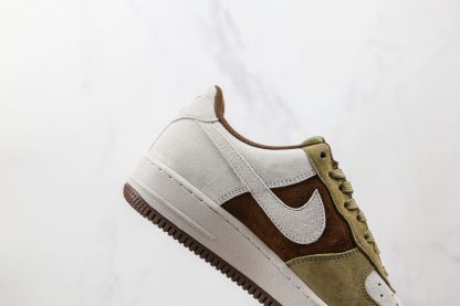Air Force 1 07 Wheat Coffee Suede lateral side