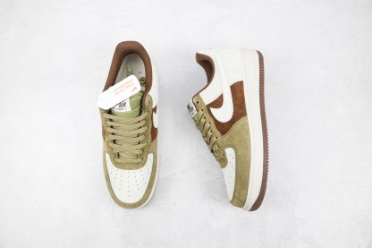 Air Force 1 07 Wheat Coffee Suede tongue