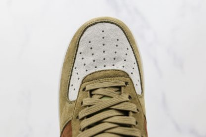 Air Force 1 07 Wheat Coffee Suede vamp