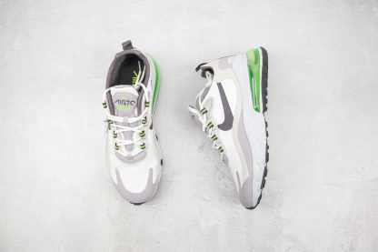 Air Max 270 React Electric Green Vast Grey tongue