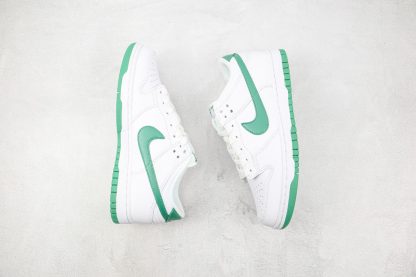 Dunk Low White Green Noise swoosh
