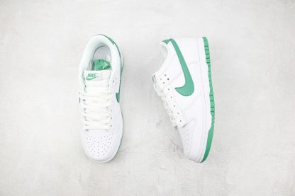 Dunk Low White Green Noise tongue