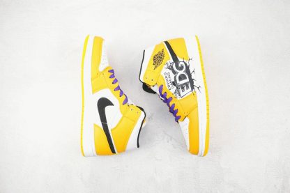 Jordan 1 Mid EDG Lakers DIY Black