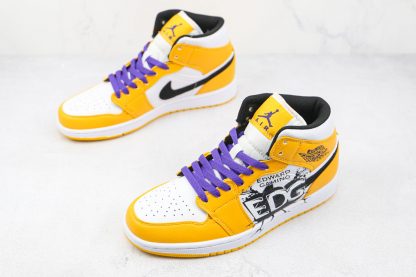 Jordan 1 Mid EDG Lakers DIY overall