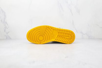 Jordan 1 Mid EDG Lakers DIY underfoot