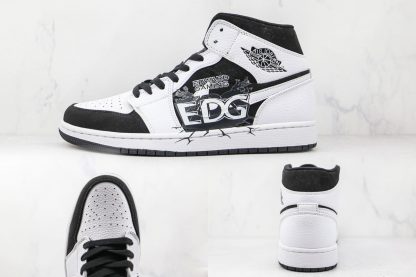 Jordan 1 Mid EDG White Black