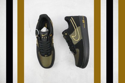 NK Air Force 1 Low Legendary Black Gold fly