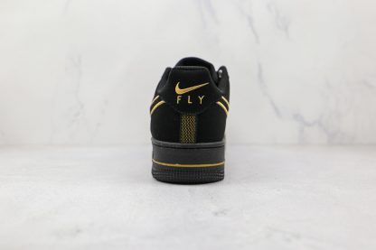 NK Air Force 1 Low Legendary Black Gold heel