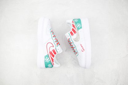 Nike Air Force 1 White Christmas 2021 White swoosh