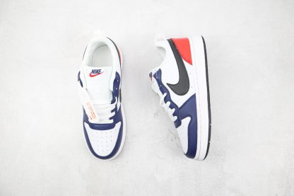 Nike Court Borough Low 2 Navy Blue Red tongue