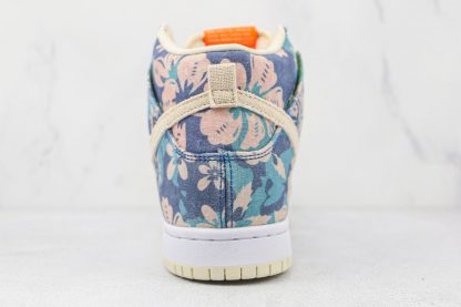 SB Dunk High Hawaii Sail Blue-Green Aqua heel