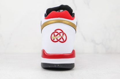 Air Flight Legacy 89 Red Metallic Gold heel