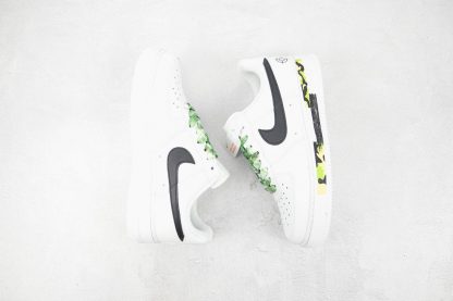 NK Air Force 1 White Green Camo black swoosh