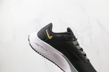 NK Air Zoom Pegasus 38 Black Metallic Gold Coin swoosh