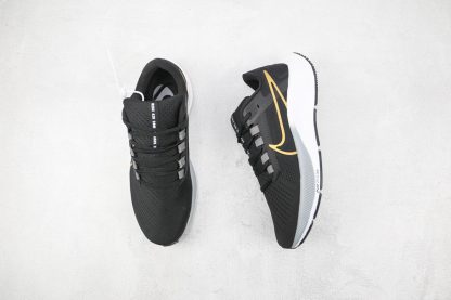 NK Air Zoom Pegasus 38 Black Metallic Gold Coin tongue