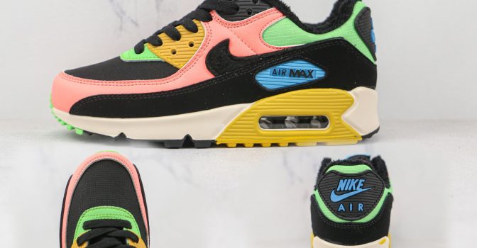 Air Max 90 Fur Multi-Color Atomic Pink Solar Flare