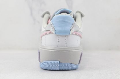 NK Fontanka Air Force 1’07 Low Wolf Grey Blue Pink back heel